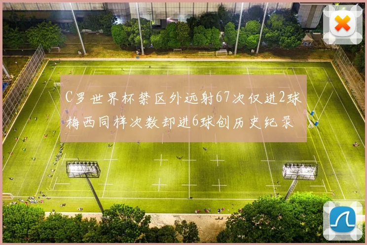 C罗世界杯禁区外远射67次仅进2球梅西同样次数却进6球创历史纪录